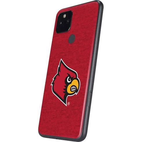 University of Louisville Red Background Google Pixel 5a Skin